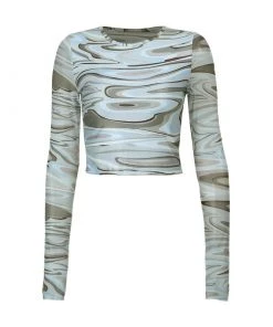 Own Saviour New In Mesh Swirl Top