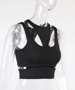 Own Saviour Tees + Tops Cut Out Black Crop