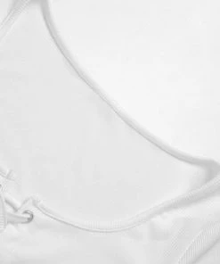 Own Saviour Tees + Tops Lace Up Ribbed Vest