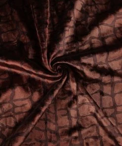 Own Saviour New In Brown Croc Velvet Mini Dress