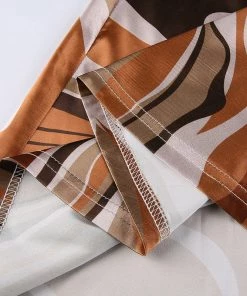 Own Saviour Brown Swirl Midi Skirt