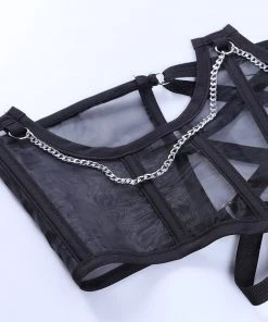 Own Saviour Chain Black Corset