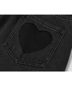 Own Saviour Gradient Heart Pocket Jeans