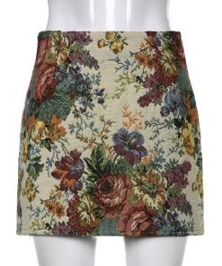 Own Saviour New In Vintage Look Floral Skirt