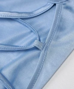 Own Saviour Blue Tie Up Backless Mini Dress New In