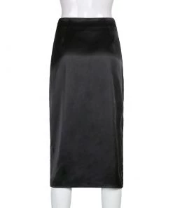 Own Saviour Satin Midi Skirt