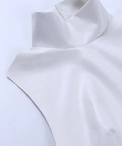 Own Saviour White Faux Leather Mini Dress Dresses + Sets