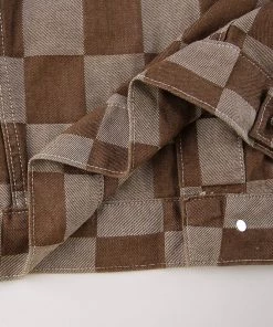 Own Saviour Brown Grid Jacket