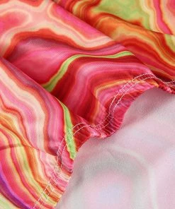 Own Saviour Red Marble Swirl Mini Dress