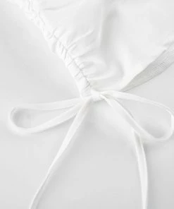 Own Saviour White Ruched Shirt Dress New In