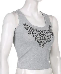 Own Saviour Royal Print Vest Crop