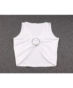 Own Saviour Tees + Tops White Ring V Crop