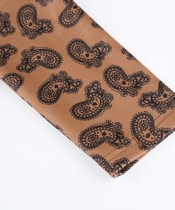 Own Saviour New In Brown Paisley Button Mini Dress