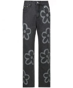 Own Saviour Grey Flower Power Jeans