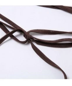 Own Saviour Brown Sheer Wrap Crop New In