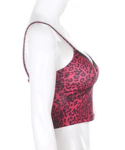 Own Saviour Tees + Tops Leopard Bow Cami Crop