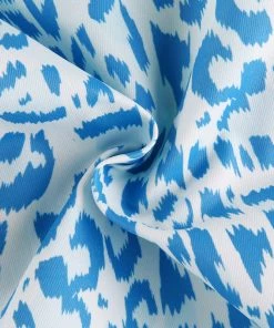 Own Saviour Blue Leopard Flare Pants