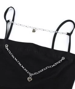 Own Saviour Chain Heart Cami Crop