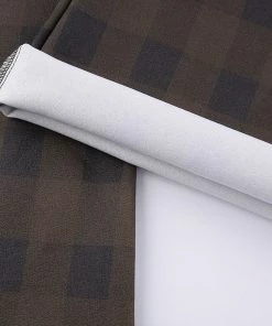 Own Saviour Brown Black Straight Plaid Pants