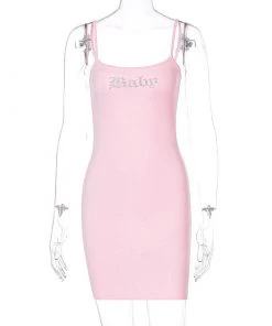Own Saviour 'BABY' Rhinestone Mini Dress New In
