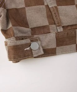 Own Saviour Brown Grid Jacket