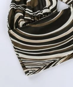 Own Saviour Brown Swirl Halter Crop