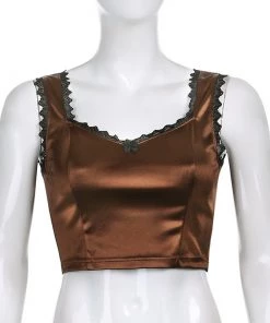 Own Saviour Lace Satin Crop