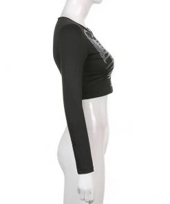 Own Saviour Rhinestone Ribs Crop