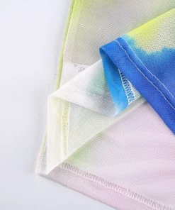 Own Saviour New In Multi Tie Dye Sheer Crop