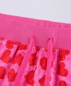 Own Saviour Pink Heart Velvet Joggers New In