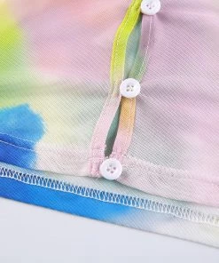 Own Saviour New In Multi Tie Dye Sheer Crop