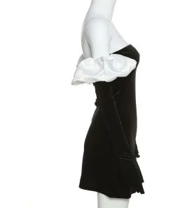 Own Saviour New In Puff Sleeve Gloved Mini Dress