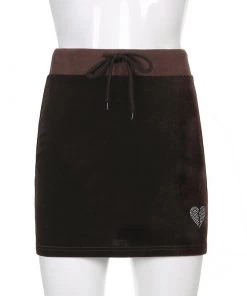 Own Saviour Heartbreak Velvet Velour Mini Skirt