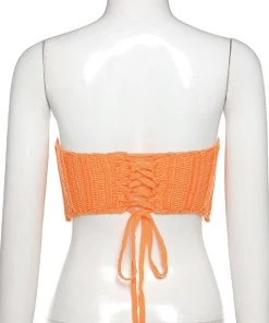 Own Saviour Knitted Point Tube Top