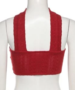 Own Saviour Knitted Halter Crop