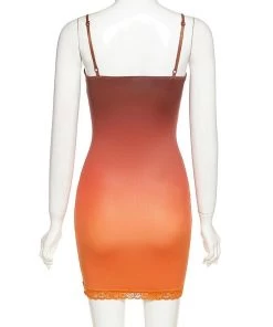 Own Saviour Orange Sunset Ombre Dress New In