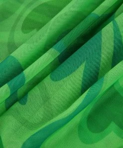 Own Saviour Green Heart Mesh Crop