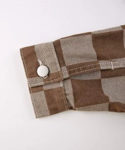 Own Saviour Brown Grid Jacket