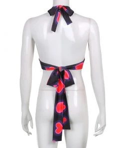 Own Saviour New In Heart Tie Halter Bra Crop