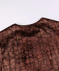 Own Saviour New In Brown Croc Velvet Mini Dress