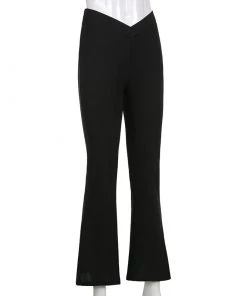 Own Saviour Low V Waist Black Flares