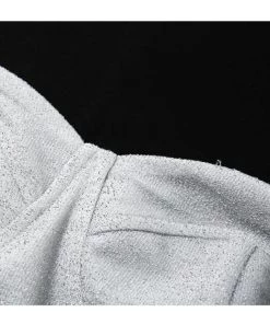 Own Saviour Shimmer Mesh Corset Crop Tees + Tops