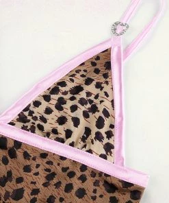 Own Saviour Tees + Tops Leopard Heart Rhinestone Crop