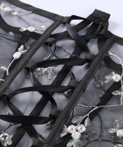 Own Saviour Floral Mesh Corset Crop New In