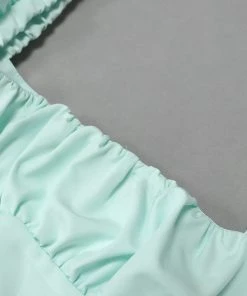 Own Saviour Puff Sleeve Ruched Crop Tees + Tops