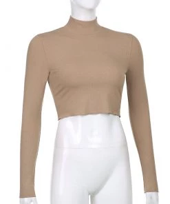 Own Saviour Turtleneck Crop Top Tees + Tops