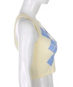 Own Saviour Tees + Tops Argyle Tank Crop