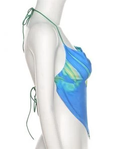 Own Saviour Blue Marble Swirl Point Crop New In