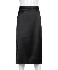 Own Saviour Satin Midi Skirt