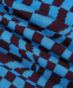 Own Saviour Blue Checkerboard Swirl Pants